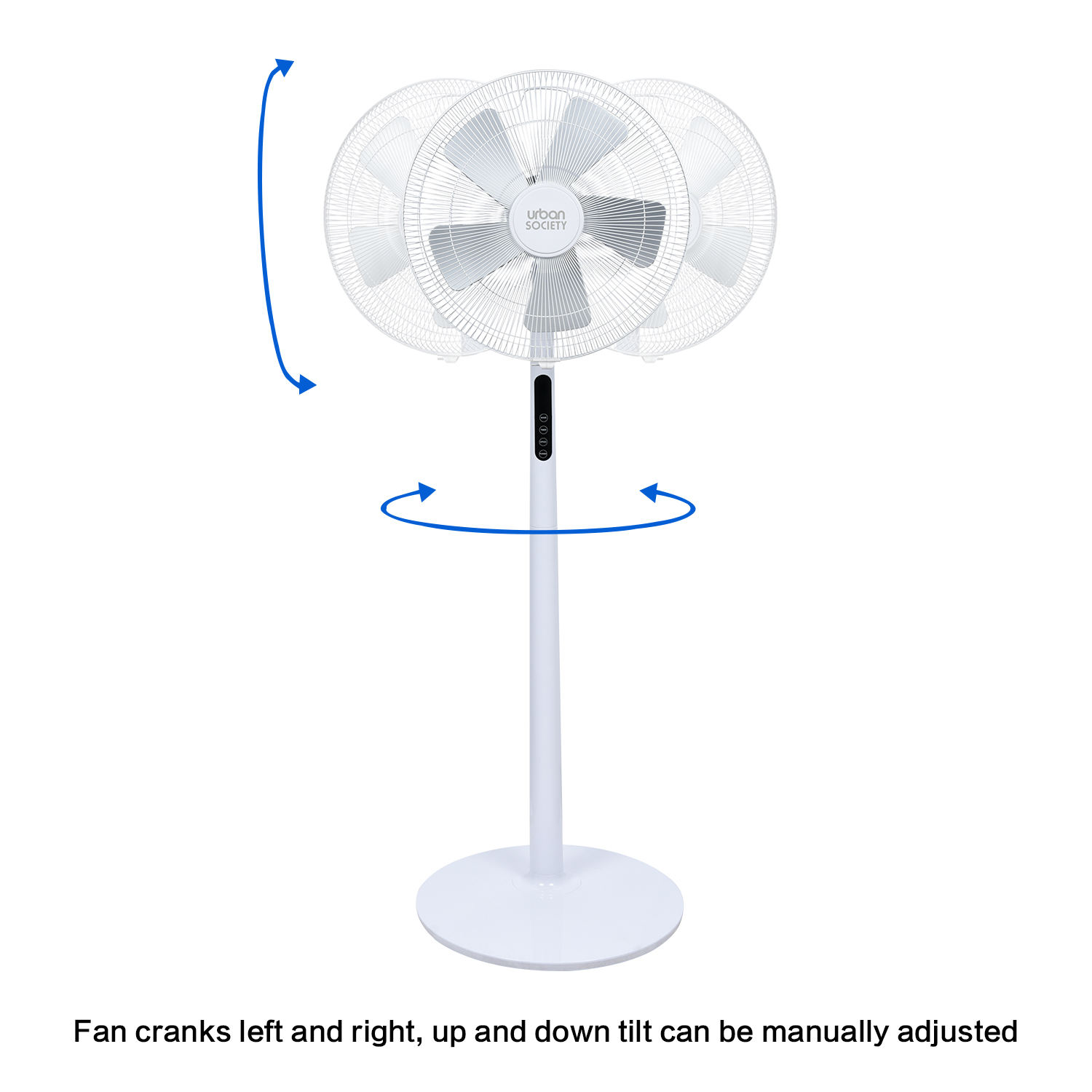 URBAN VENTILADOR DE PIE 45W MANDO A DISTANCIA BLANCO BASE CIRCULAR 555349